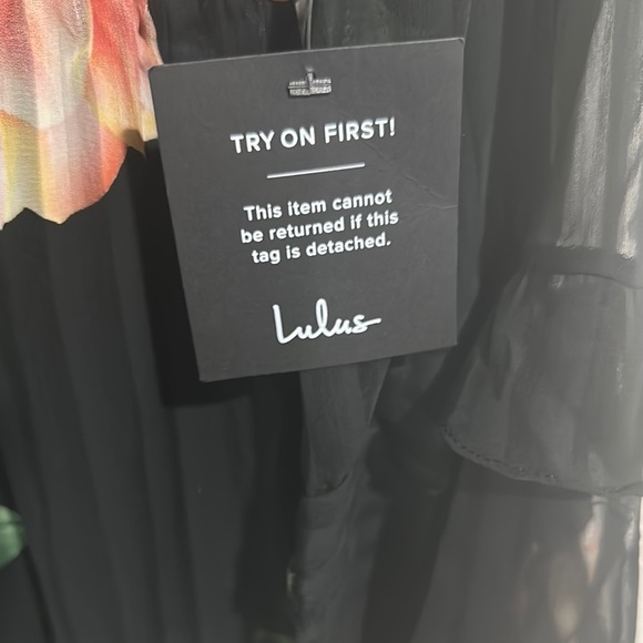 Lulu's Black Dress‎ with Floral Design - Picture 15 of 15